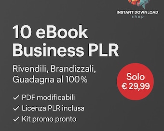 Bundle of 10 PLR Business eBooks | Resell, Brand, and Make Money Online | Editable Digital Products