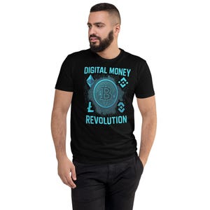 Herren T-Shirt aus Baumwolle - Figurbetont - NEXT LEVEL "Digital Money"