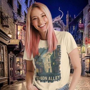 Winkel Allee Poster Shirt - Retro Zauberr Marktplatz Tee