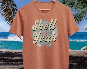 Shell Yeah T-shirt - Retro Seashell Beach-shirt