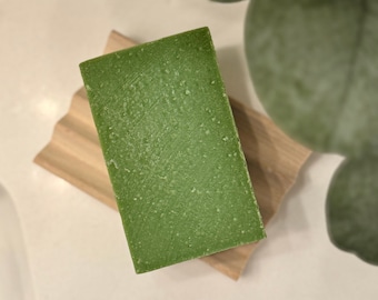 Green Tea Scented Natural Hand or Body Soap Bar 4.8oz