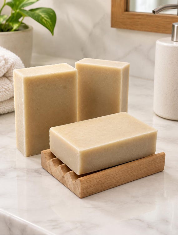 Unscented Natural Hand or Body Soap Bar 4.8oz