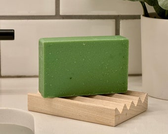 Cool Citrus Basil Scented Natural Hand or Body Soap Bar 4.8oz