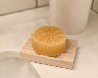 Meyer Lemon Scented Papaya and Kaolin Clay Moisturizing Shaving Soap
