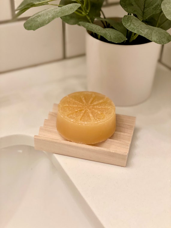 Meyer Lemon Scented Papaya and Kaolin Clay Moisturizing Shaving Soap