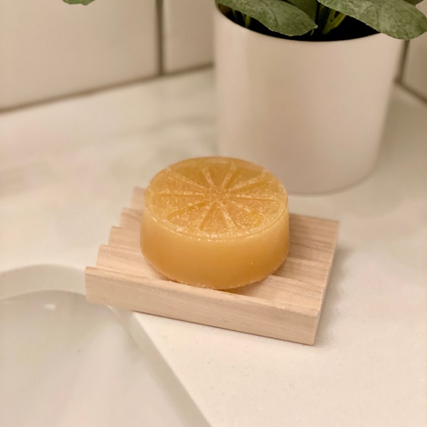 Meyer Lemon Scented Papaya and Kaolin Clay Moisturizing Shaving Soap