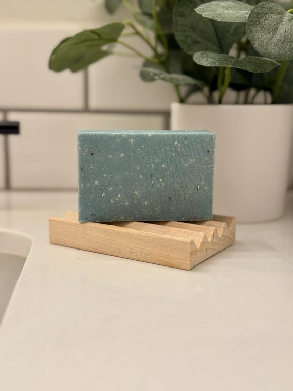 Blueberry Scrub Scented Natural Hand or Body Soap Bar 4.8oz