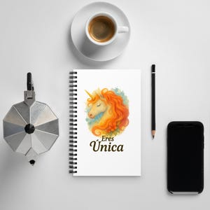 Libreta Unicornio A5 con páginas punteadas | Unicorn Notebook A5 dotted pages – Regalo mágico / Magical gift