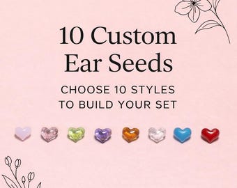 Summer Sunshine Designs: Ear Seed Jewelry Set 10 Gold Acupressure Seed