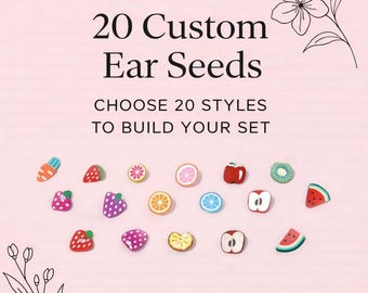 Summer Vibes Designs: Ear Seed Jewelry Set 20 Gold Acupressure Seed