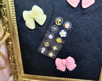 Acupressure Ear Seed Jewelry: Crystal & Gold Charms - Stress Relief