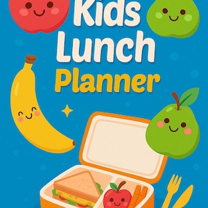 Kinder Lunch Planner zum ausdrucken – Wochenplaner, gesunde Lunchbox, Einkaufsliste