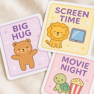 Coupons de récompense modifiables pour enfants - Cartes de motivation imprimables - Renforcement positif - PDF + Canva