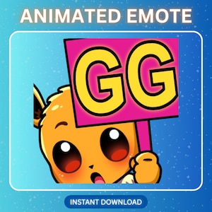 Animated GG Eevee Emote: Twitch & Discord (Digital Download)