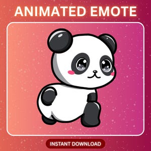 ANIMATED Panda Twerk Dance Emote Twitch - Cute Anime Chibi Discord Sticker, Kick Emoji for Streamer Youtube
