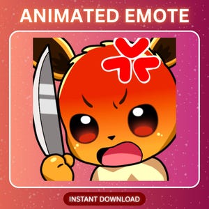 Animated Angry Eevee Emote: Twitch & Discord (Digital Download)