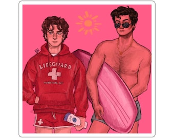 Beach AU Falsettos Sticker