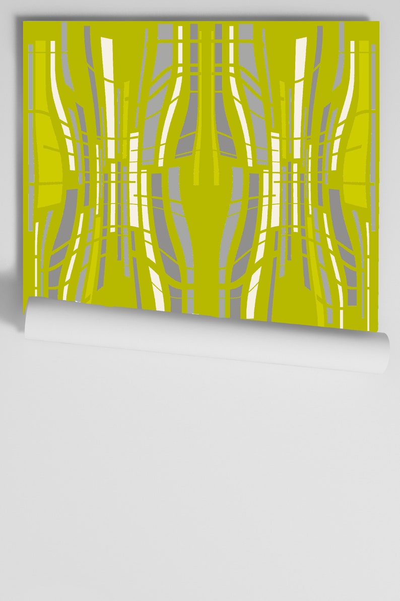 Mid Century Modern Wallpaper Modern Wallpaper Retro Etsy