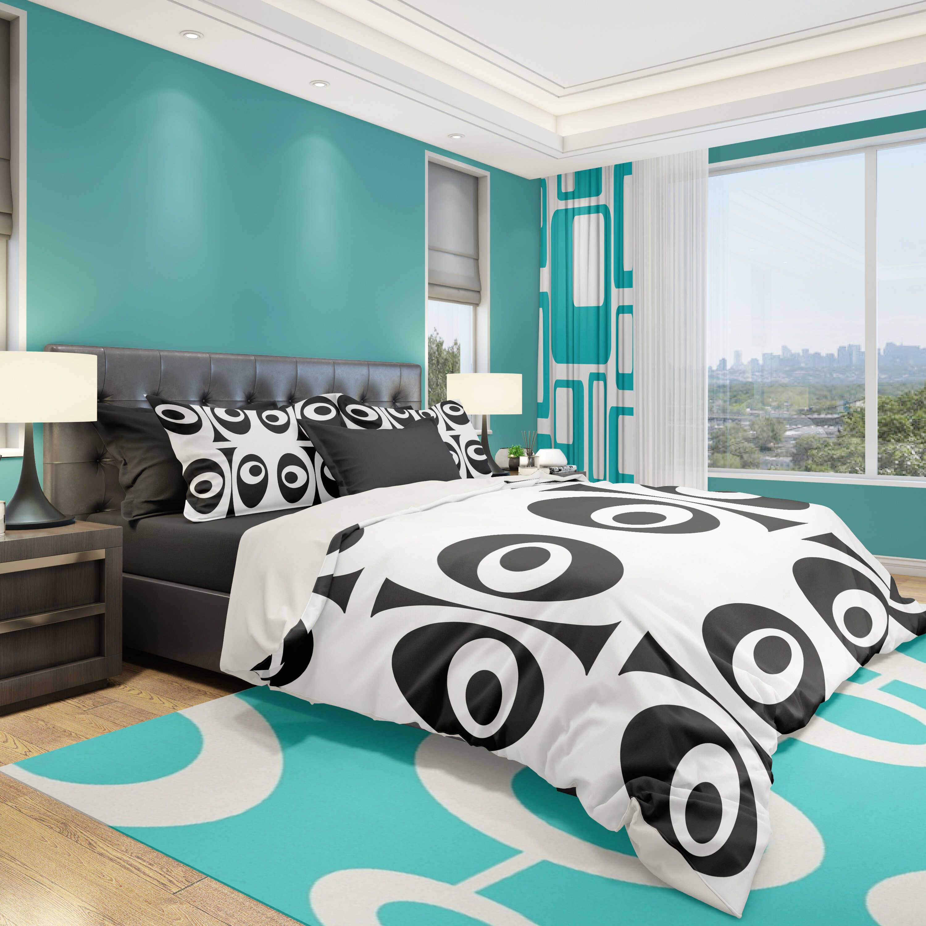 Retro Bedding Mid Century Modern Duvet Cover Etsy