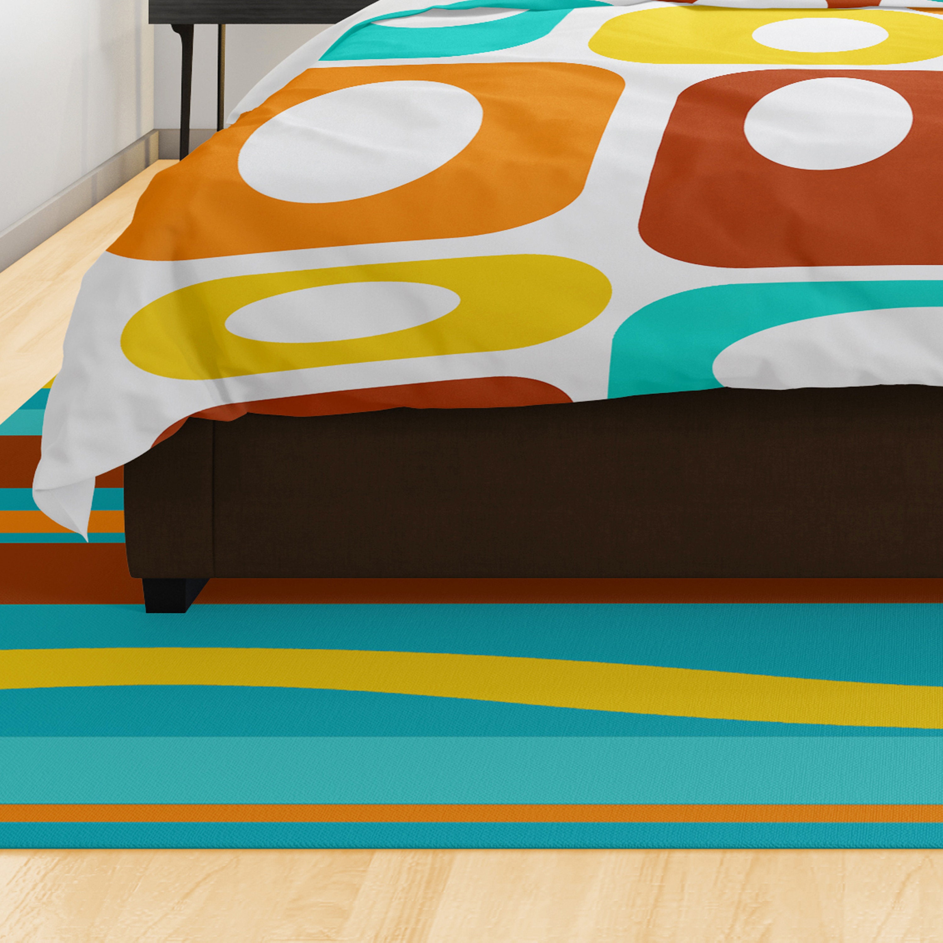 Mid Century Modern Bedding Set Retro Duvet Cover Modern Duvet Etsy