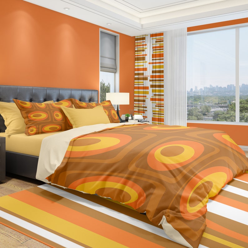 Geometric Bedding Mid Century Modern Duvet Cover Etsy