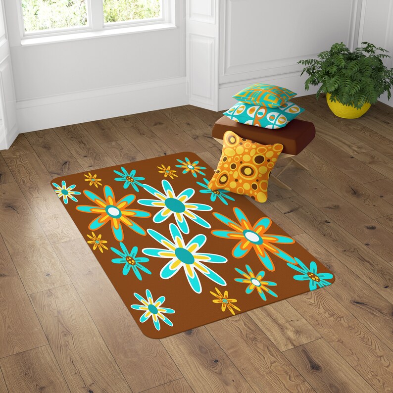 Fl Rug Mid Century Modern Area