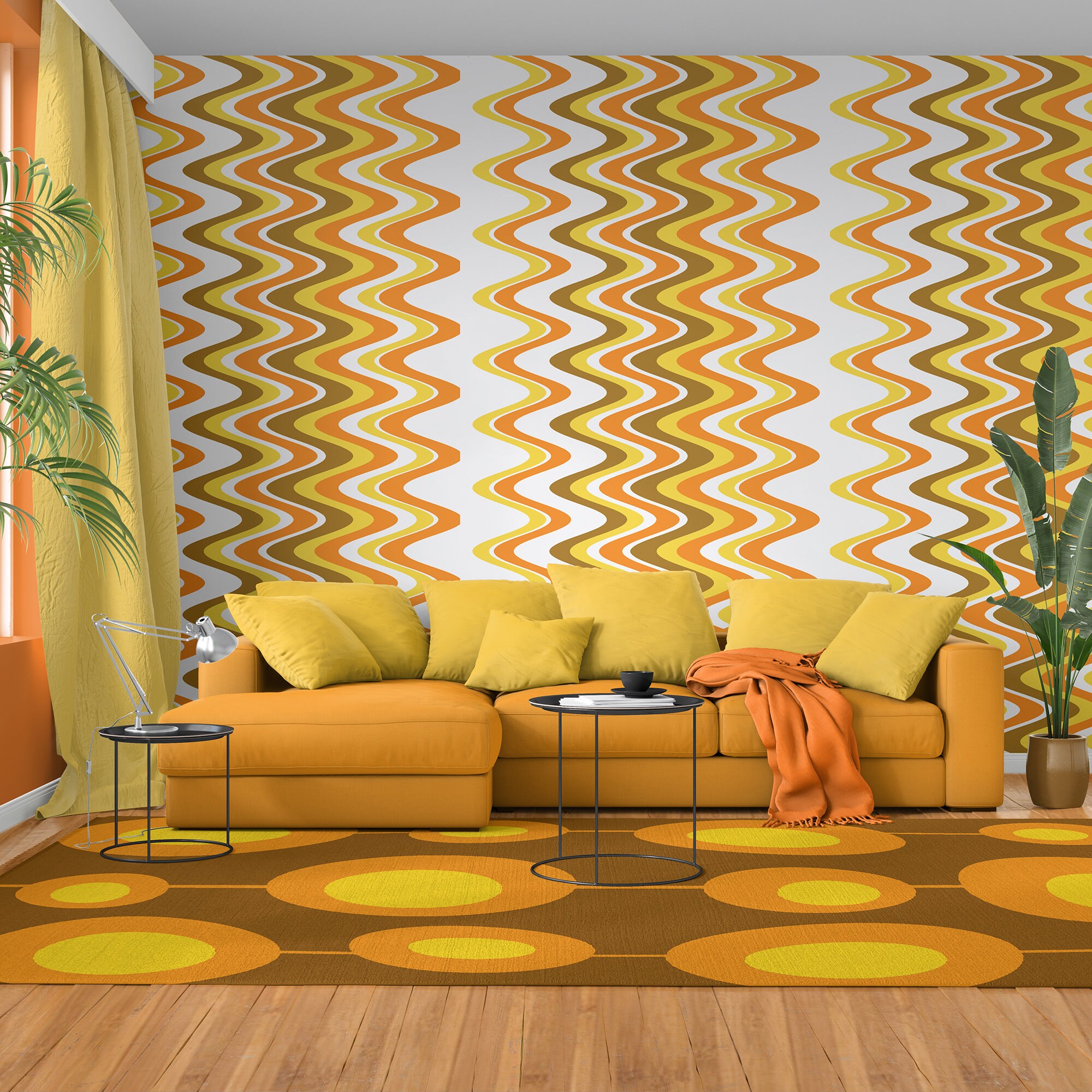 Mid Century Modern Wallpaper Mod Wallpaper Modern Wallpaper Etsy