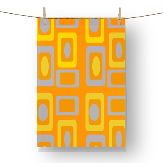 Modern Kitchen Towel Retro Tea Towel Retro Kitchen Towel Etsy