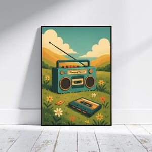 Arte de pared, radio vintage