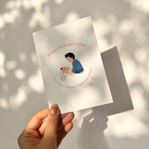 Première carte de fête des pères avec enveloppe | Jolies cartes pour les nouveaux papas, baby shower, notes souvenirs, messages réconfortants
