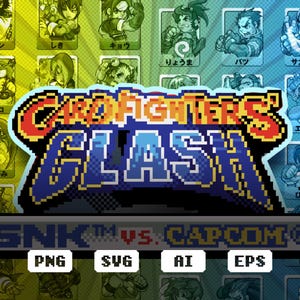 SNK vs Capcom Action Sprite Pack | 60 Pixel Characters | Vector Download