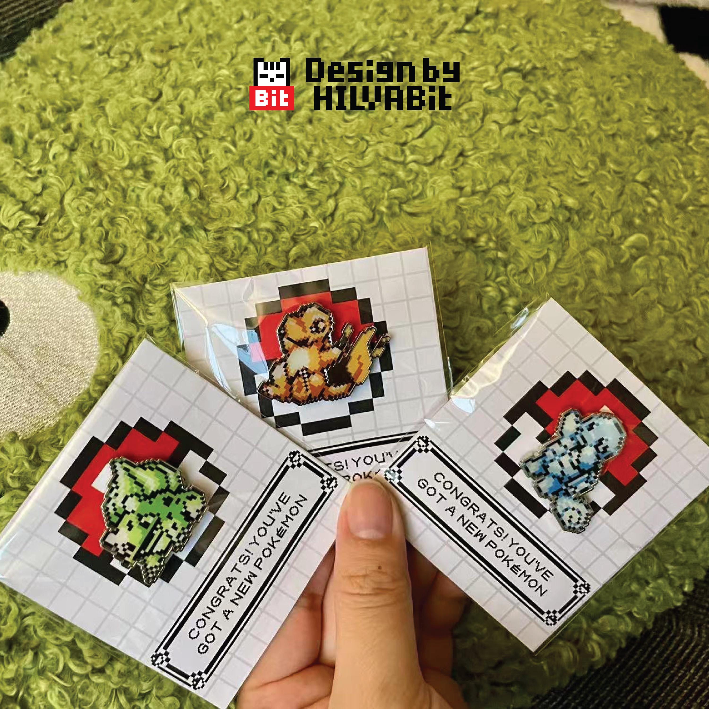 ピクセルポケモン スターターピンズ – 8ビット フシギダネ、ヒトカゲ