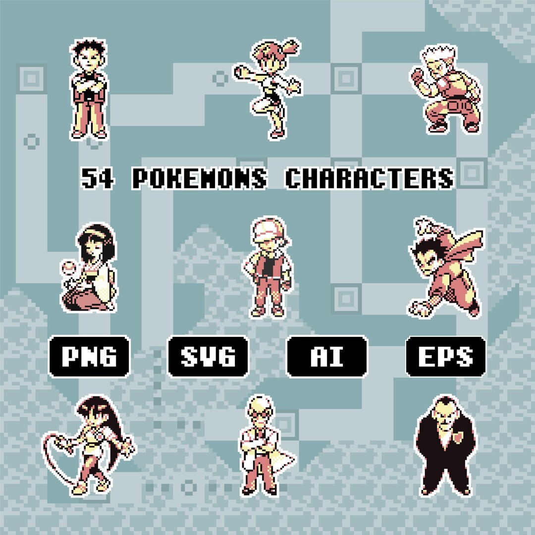 Two Bit Pokemon 8-bit Pokemon Vector Bundle, PNG SVG Ai Eps Files (digital Download) - Etsy