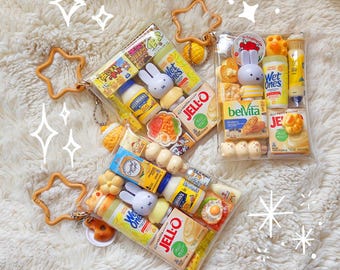 Miffy / Portachiavi con ciondolo a forma di snack giapponese in miniatura / Portachiavi con ciondolo a forma di animale Kawaii Gacha Gashapon / Heisei Retro / Coniglio Coniglietto