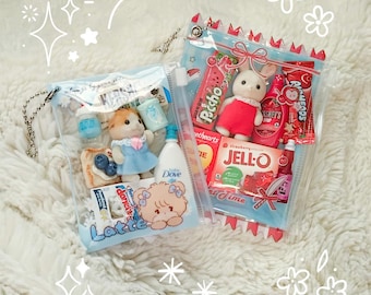 Sylvanian Trinket Pouch | Cute Animal Bag Charm | Keyring | Keychain | Carry Case | Calico Critters | Lime Green | Juminocore