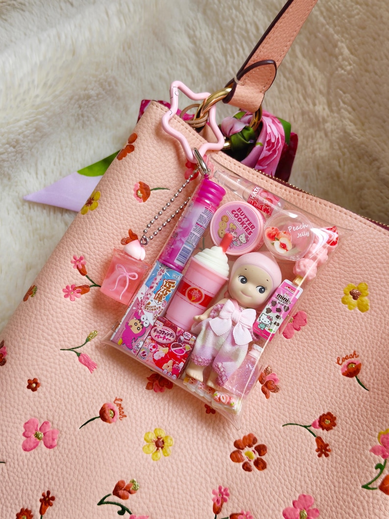 Äkta Sonny Angel Peach prydnadspåse | Miniatyr japansk nyckelring | Kawaii leksaksgashapon snackspåseberlock | Återvunnet bild 2