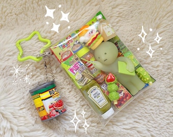 Oryginalny woreczek na drobiazgi Smiski | Miniaturowy japoński brelok z zawieszką w kształcie przekąski | Zabawka Kawaii Gacha Gashapon | Heisei Retro