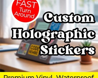 Adesivi olografici in vinile personalizzati