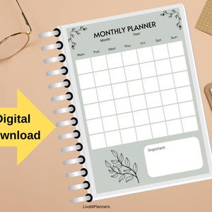 Printable Planner Pages | Daily - Weekly - Monthly Planner | A4 - Letter Sizes - Minimal Planner