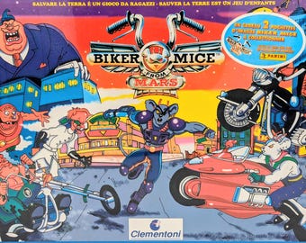 Juego de mesa Biker Mice From Mars, vintage de los años 90, nuevo y sellado, Clementoni Galoob Space Bikers
