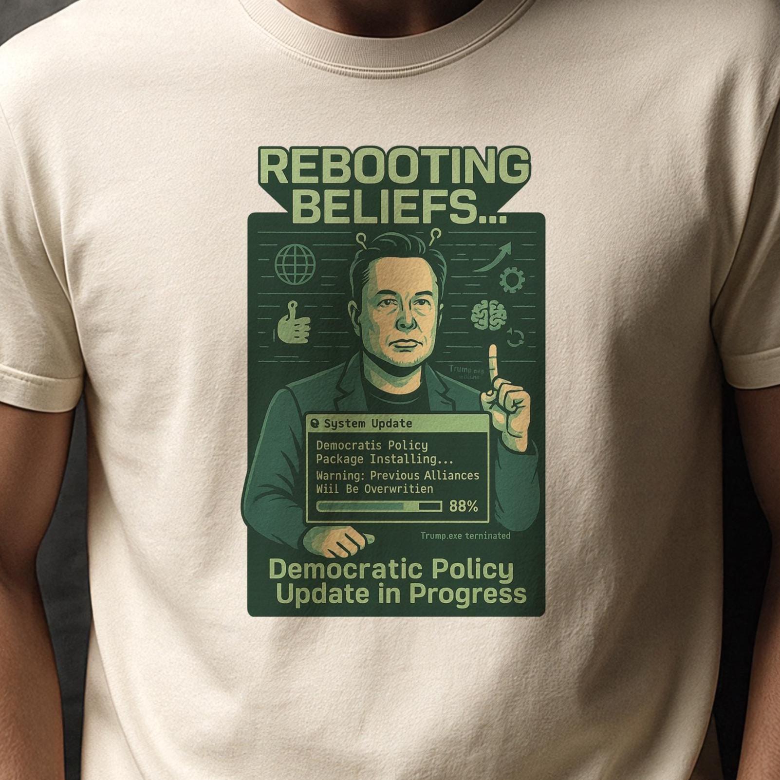 Elon Musk Democratis Policy İnstalling Shirt, Elon Musk Trump Face Off Vintage T-Shirt, Trump Elon Political Satire Humor Shirt, Funny Shirt