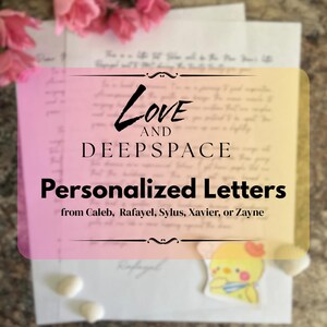 Carta personalizada de Zayne, Caleb, Xavier, Rafayel y Sylus – Amor y Espacio Profundo