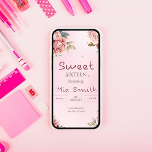 Sweet 16 einladung sechzehn geburtstag sechzehn einladung sweet 16 einladung süße 16 einladung digital sweet 16 einladung digital einladung sechzehn