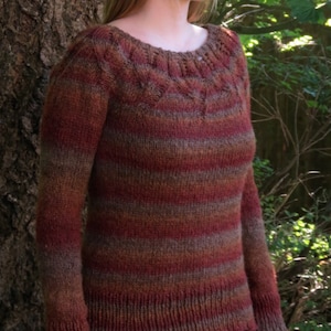 Harvest Moon hand knit ladies pullover sweater