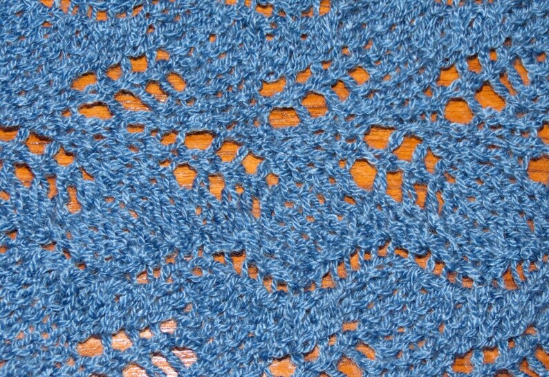 Cornflower Blue Lace Hand Knit Placemats Set of 2 Etsy