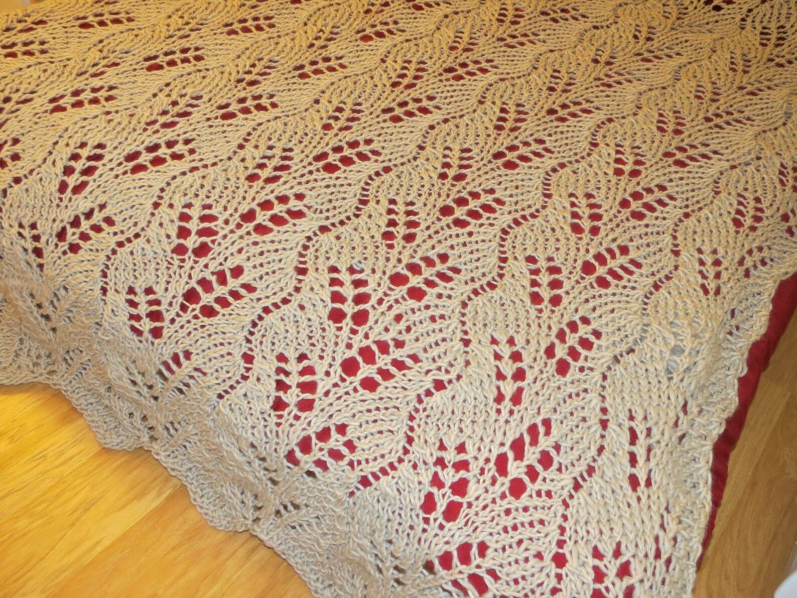 Deluxe Hand Knit Lace Roving Wool Blanket Etsy