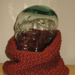 Cozy Cowl knit neck warmer in &#39;spice&#39;