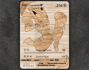 LucarioV Laser Cut Datei: PDF & SVG, Multilayer-Karte, LED-Lampe