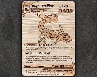 Rayquaza Vmax Laser Cut File: PDF & SVG (Digital Download)