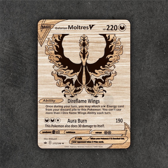 moltres v pokemon card Moltres V Pokemon Card Vector, Laser Cut Files (SVG, PDF)